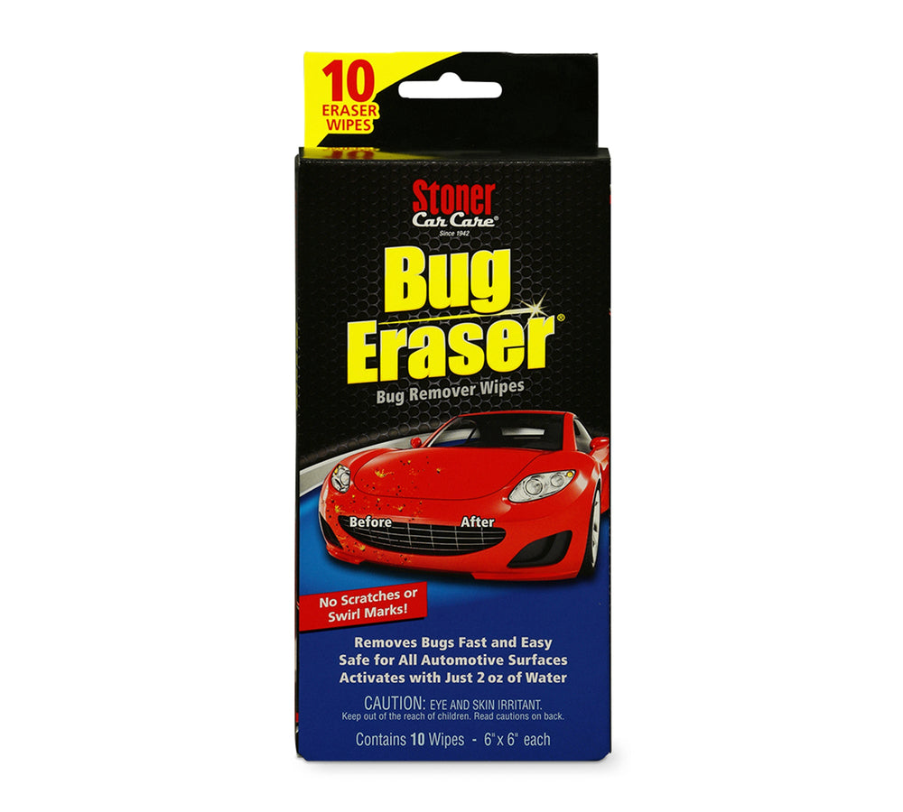 Stoner Car Care Bug Eraser Wipes, Pack of 10